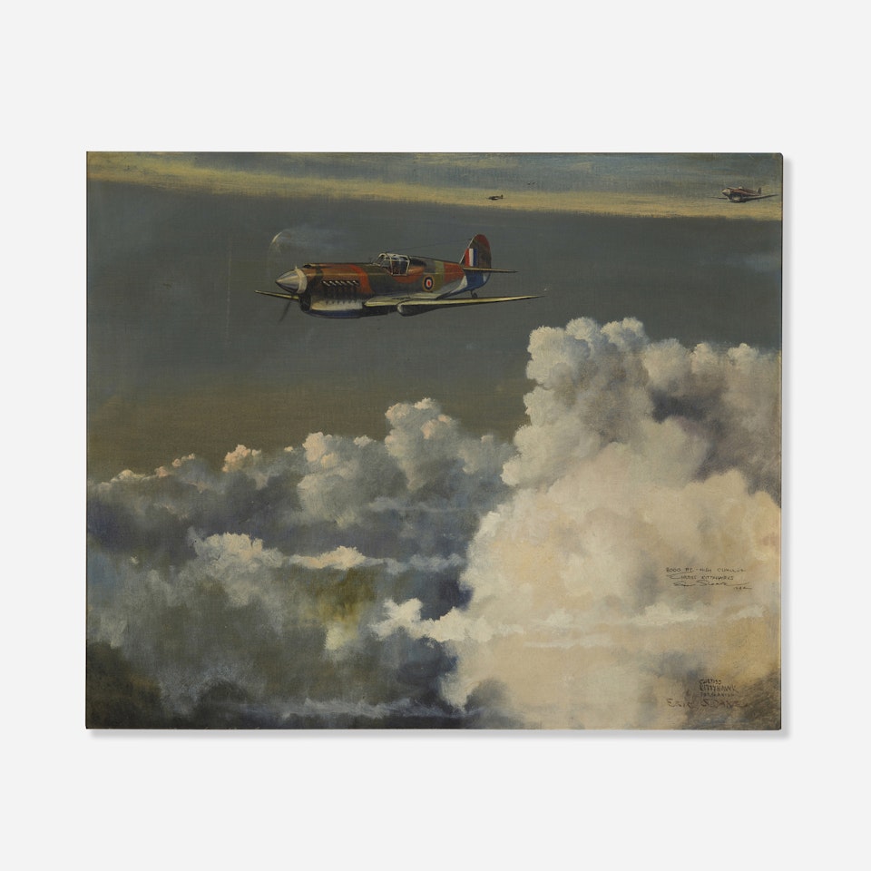 8000 Feet High Cumulus, Curtiss Kittyhawk by Eric Sloane