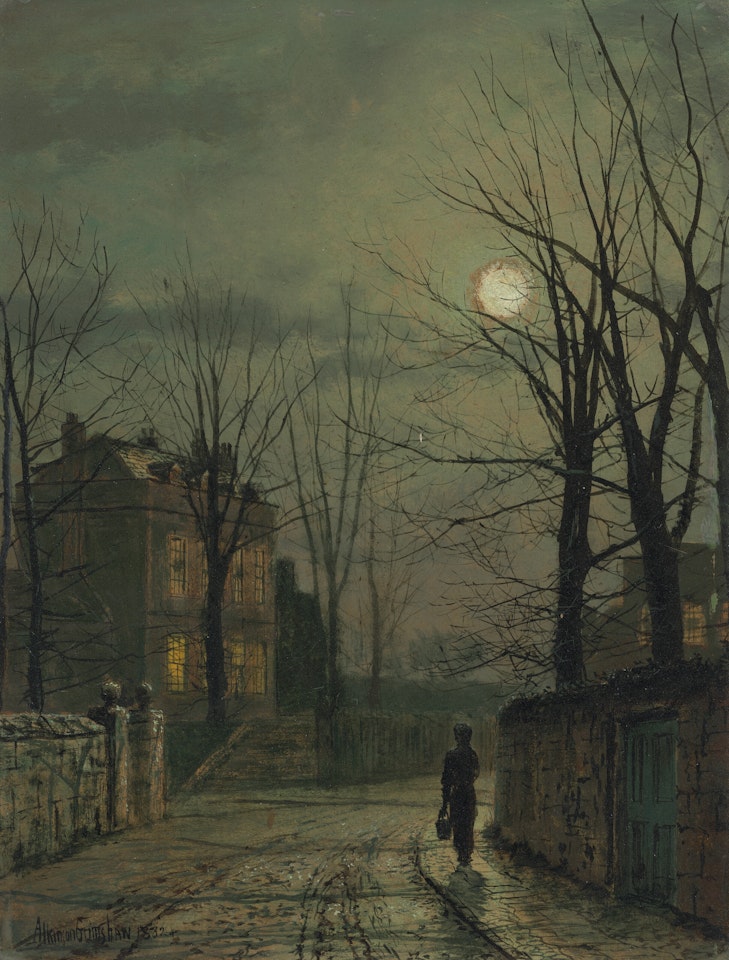 Corner of the Old Road, Claughton, near Scarborough by John Atkinson Grimshaw