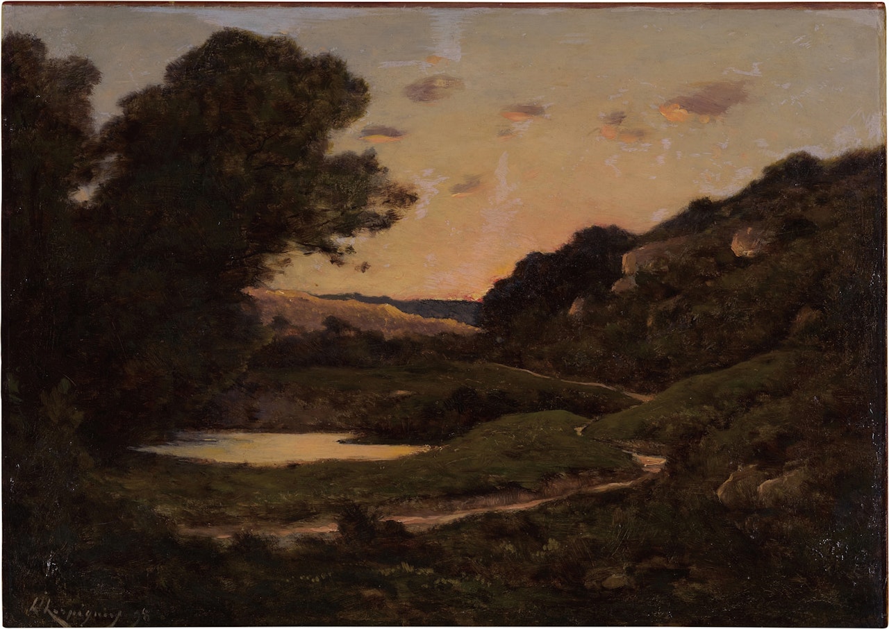 Sunset Landscape by Henri Harpignies