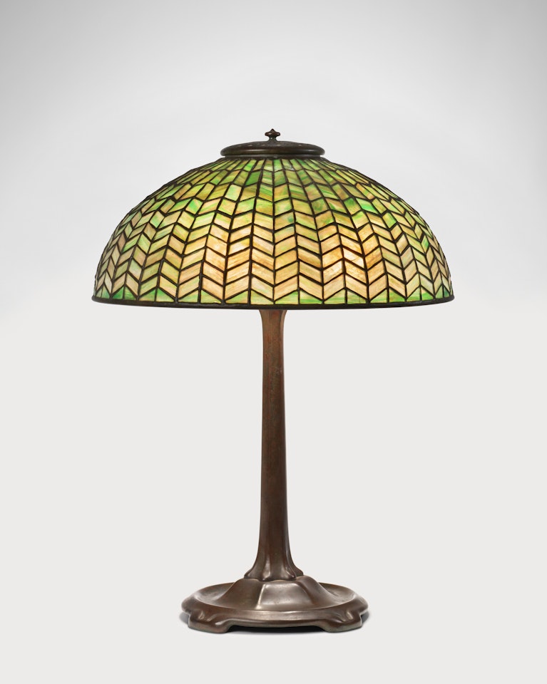 "Herringbone" Table Lamp by Tiffany Studios