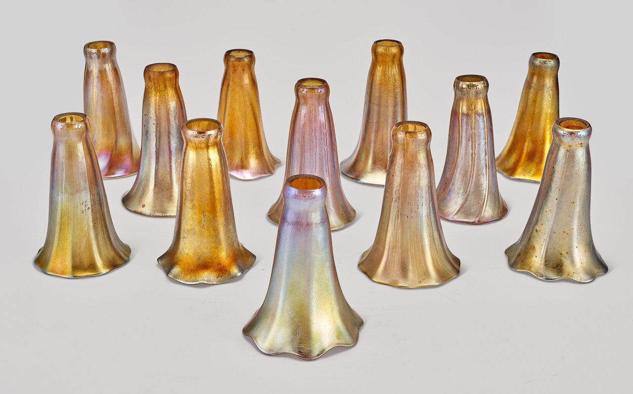 Set of Twelve "Lily" Shades by Tiffany Studios