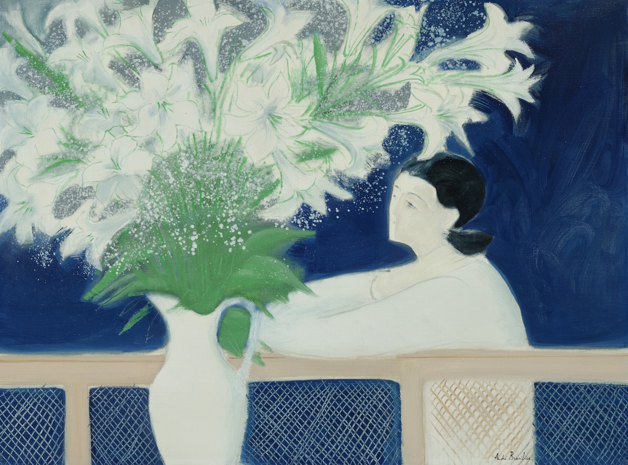Grand bouquet de lis by André Brasilier