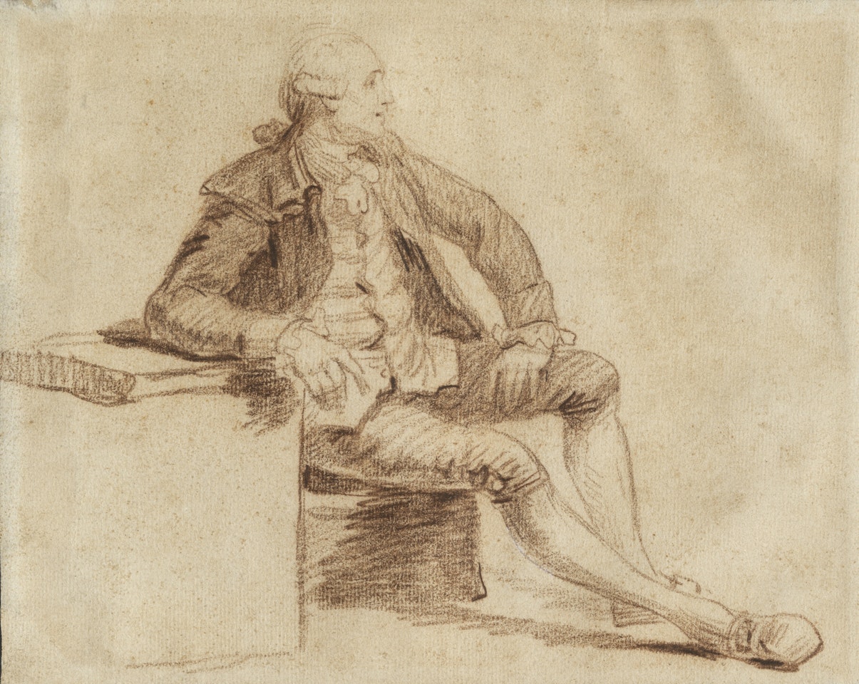 A gentleman seated by English School