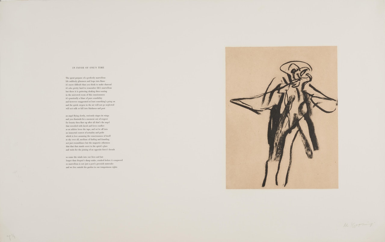 In Favor of One"s Time from Poems by Frank O"Hara by Willem de Kooning