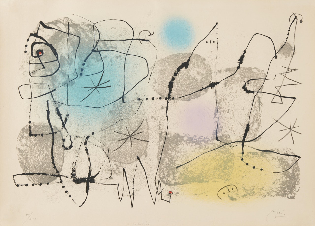 Sommeils (Mourlot 203) by Joan Miró