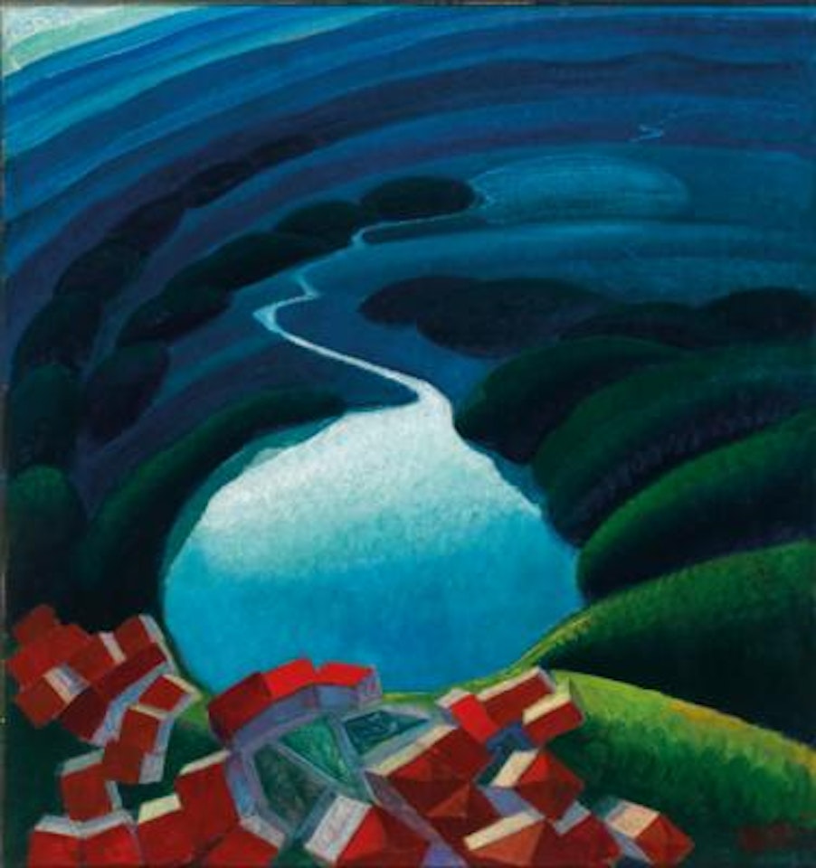 Sorvolando il lago by Gerardo Dottori