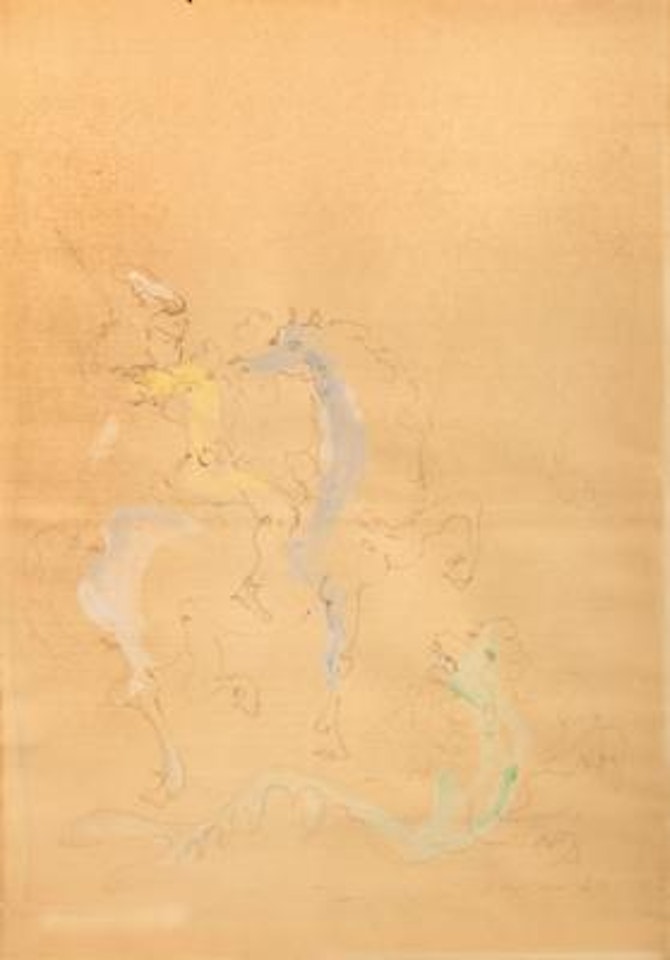San Giorgio e il drago by Lucio Fontana