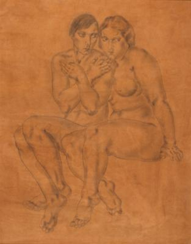 Les deux amies (two girlfriends) by Leonard Tsuguharu Foujita