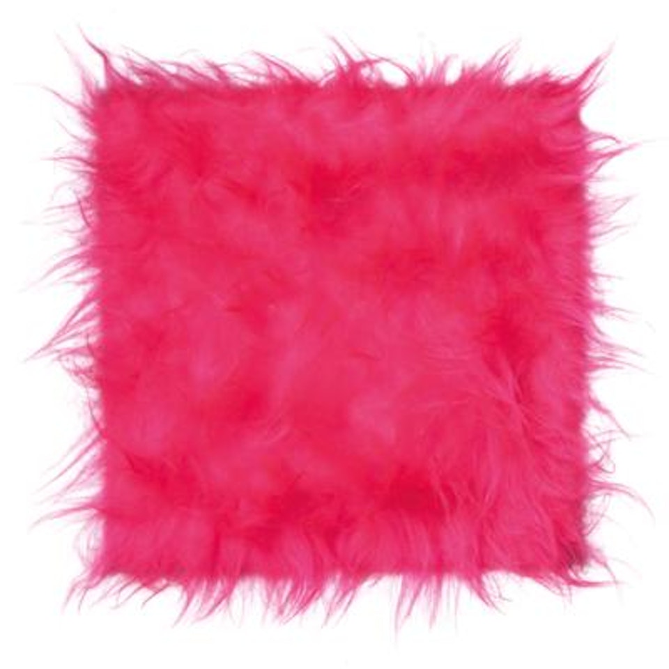 Cuddly painting pink by Sylvie Fleury