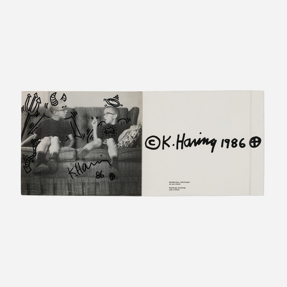 Stedelijk Museum exhibition catalogue with drawing by Keith Haring