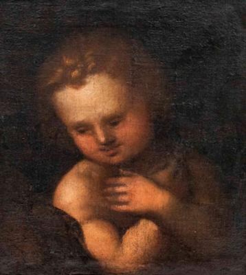 Kind mit verschränkten Armen, wohl der Johannesknabe im Gebetsgestus by Italian School