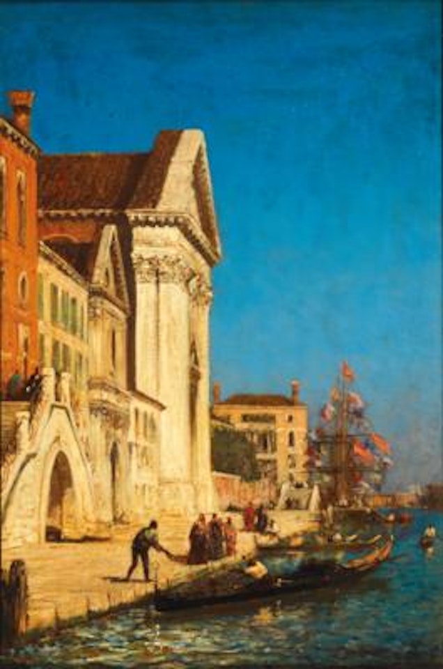 Venice, Canale della Giudecca near the Church of Santa Maria del Rosario by Félix Ziem
