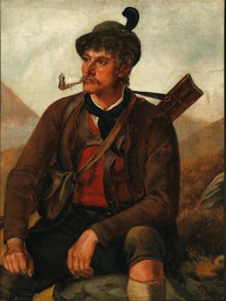 Resting Hunter by Franz von Defregger