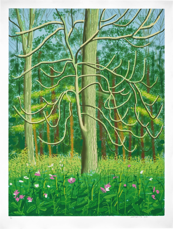 The Arrival of Spring in Woldgate, East Yorkshire in  (twenty eleven) - 4 May by David Hockney