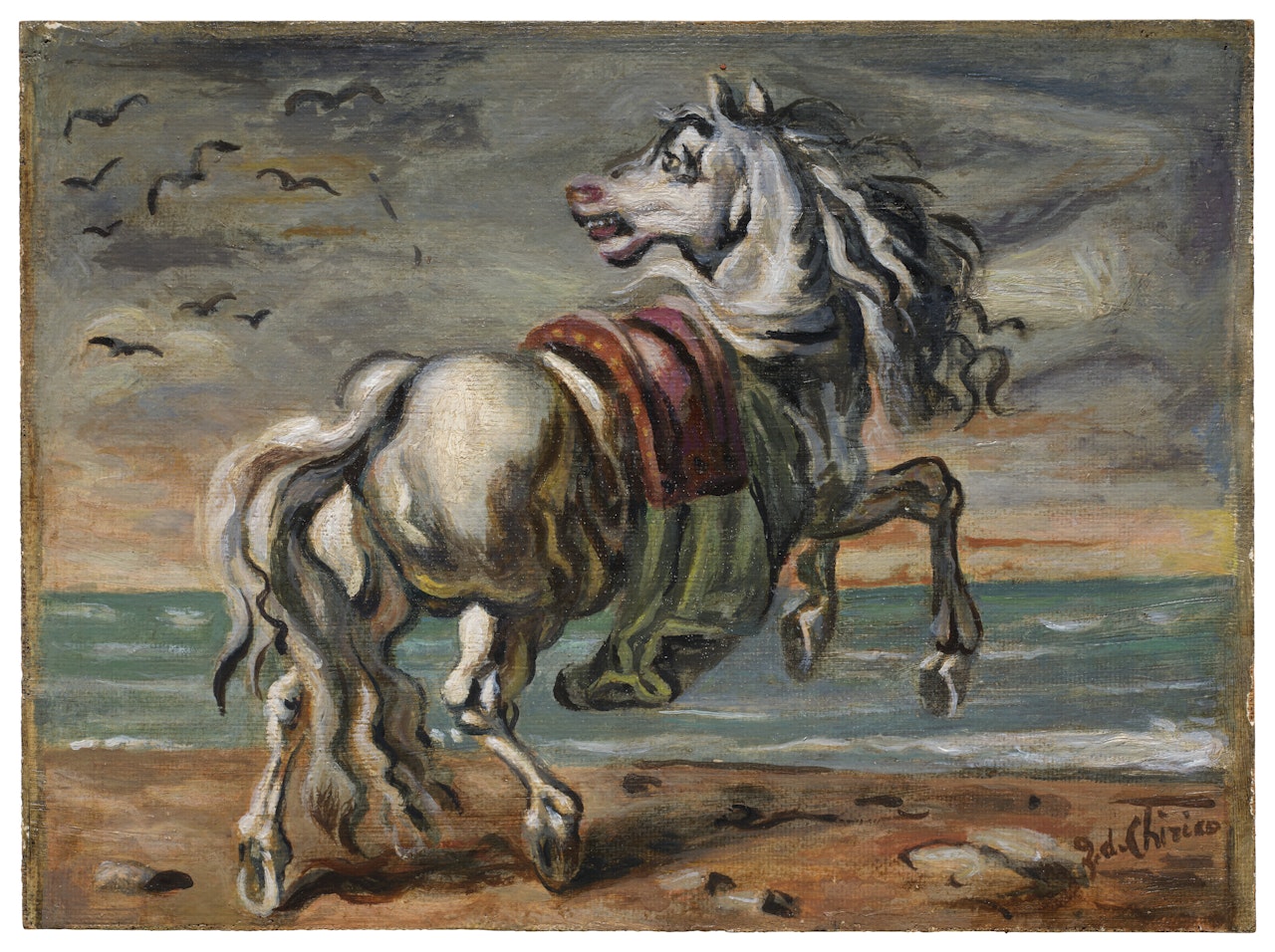 Cavallo in riva al mare by Giorgio de Chirico