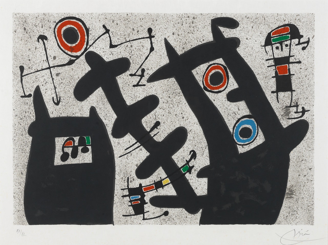 Plate IV, from Le lézard aux plumes d'or by Joan Miró