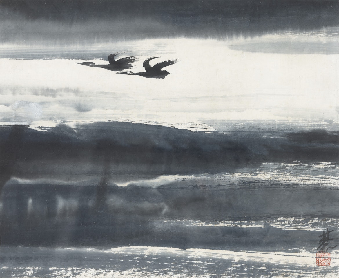 Flying Goose by Lin Fengmian