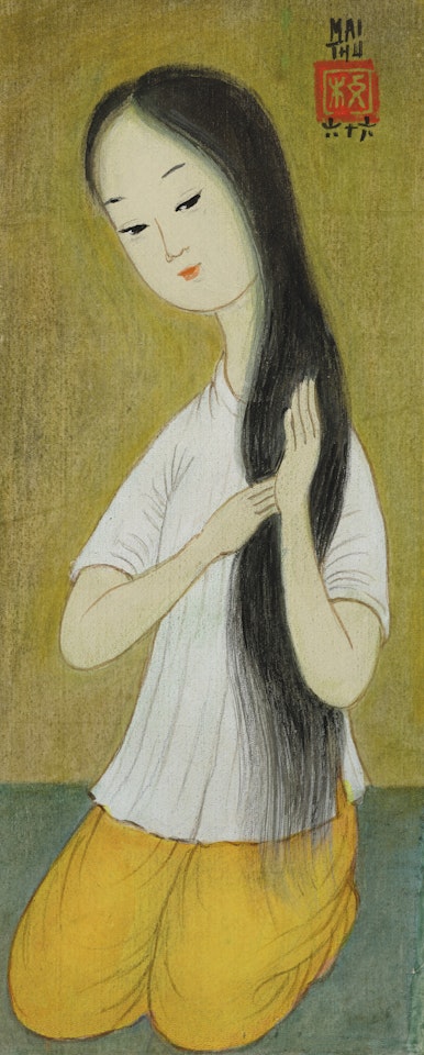 Femme au pantalon jaune (Lady in Yellow Trousers) by Mai Trung Thu