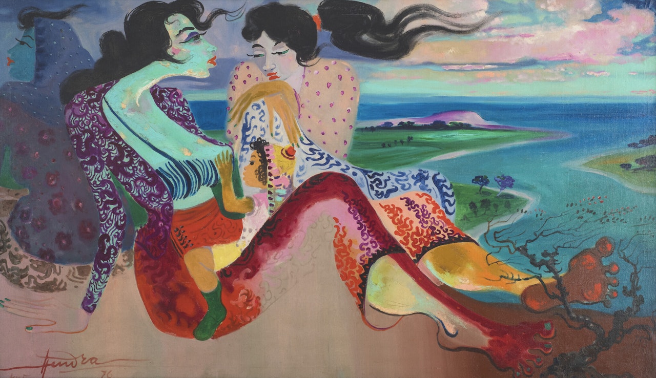 Nursing and Relaxing by the Beach by Hendra Gunawan
