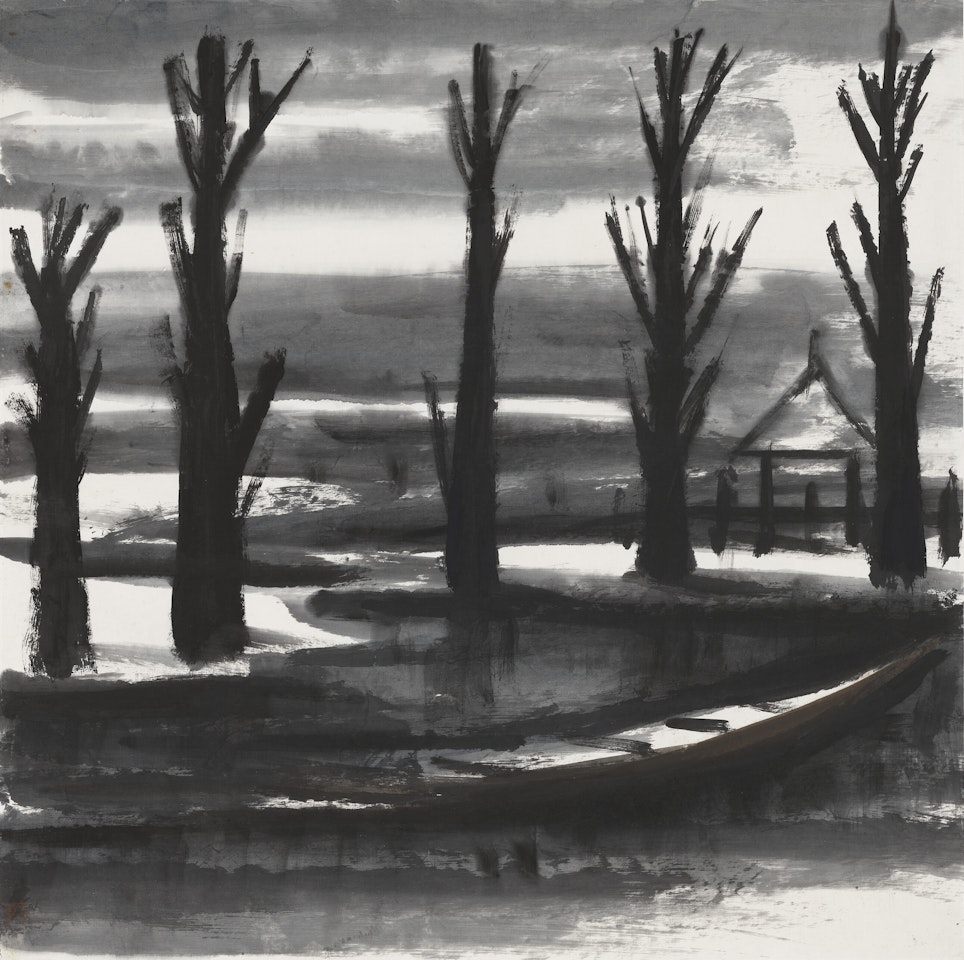 Boating by Lin Fengmian