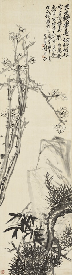 Three Friends of Winter by Wu Changshuo