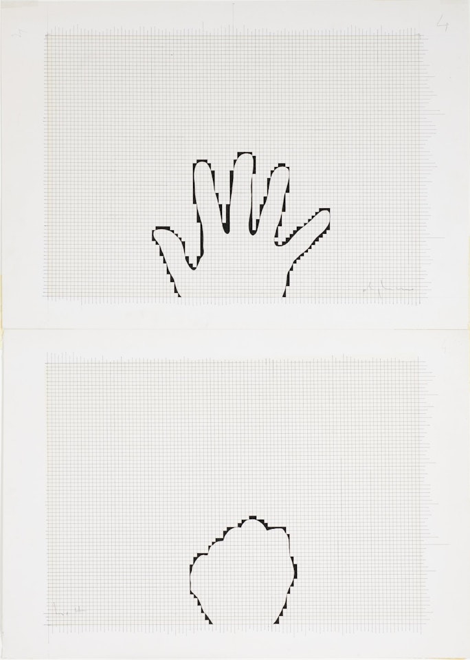 Mano aperta pugno chiuso by Alighiero Boetti