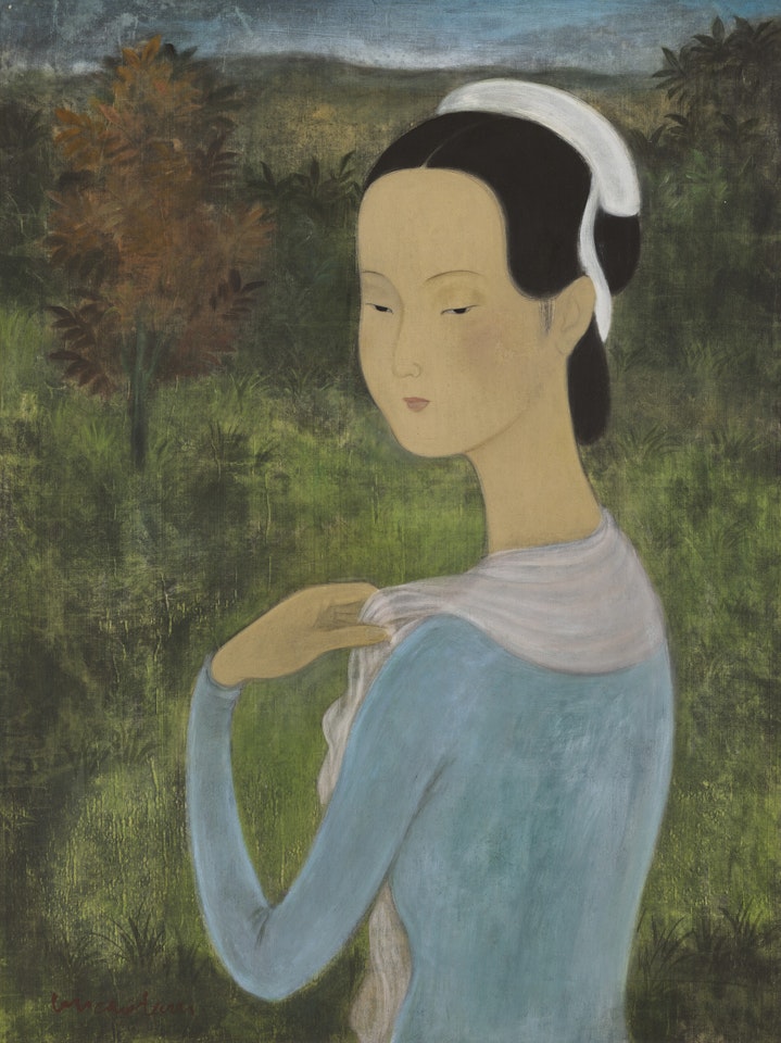 Jeune fille au turban blanc (Young Lady with White Turban) by Vu Cao Dam