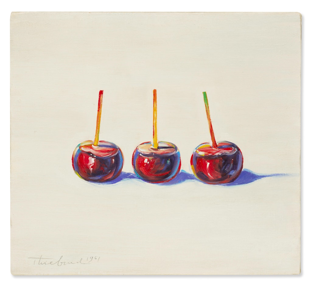 Three Candied Apples by Wayne Thiebaud