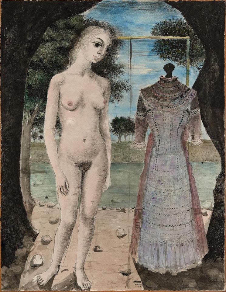 La robe du dimanche by Paul Delvaux
