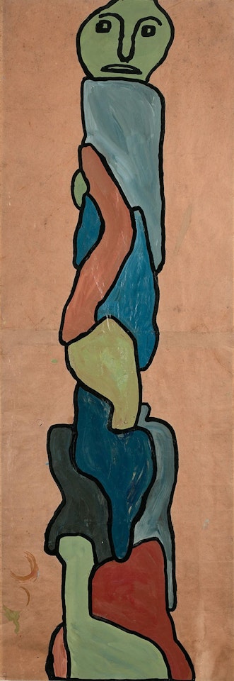 Totem-Composition W4 by Gaston Chaissac