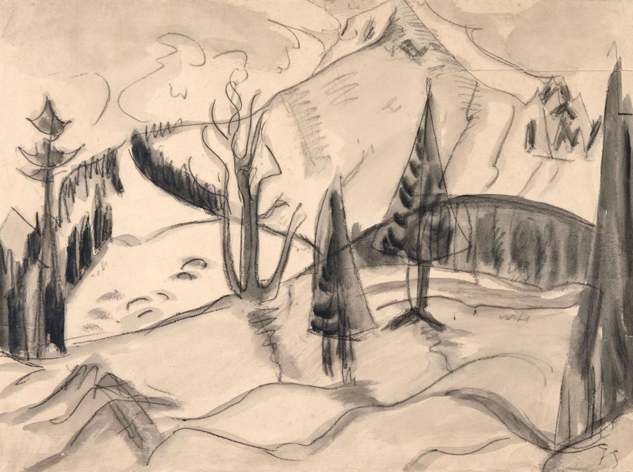 Paysage de montagne by Emil Nolde