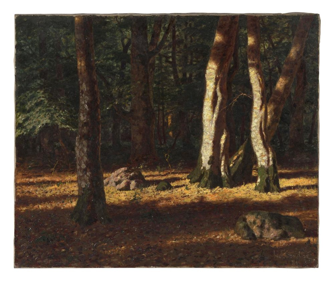 Forêt de Fontainebleau en automne by Ivan Fedorovich Choultse