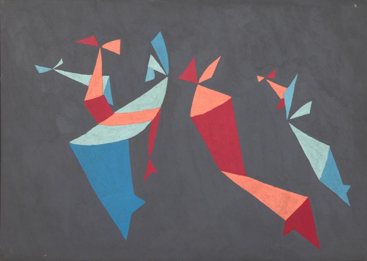 Les rubans ou Composition by Charles Lapicque