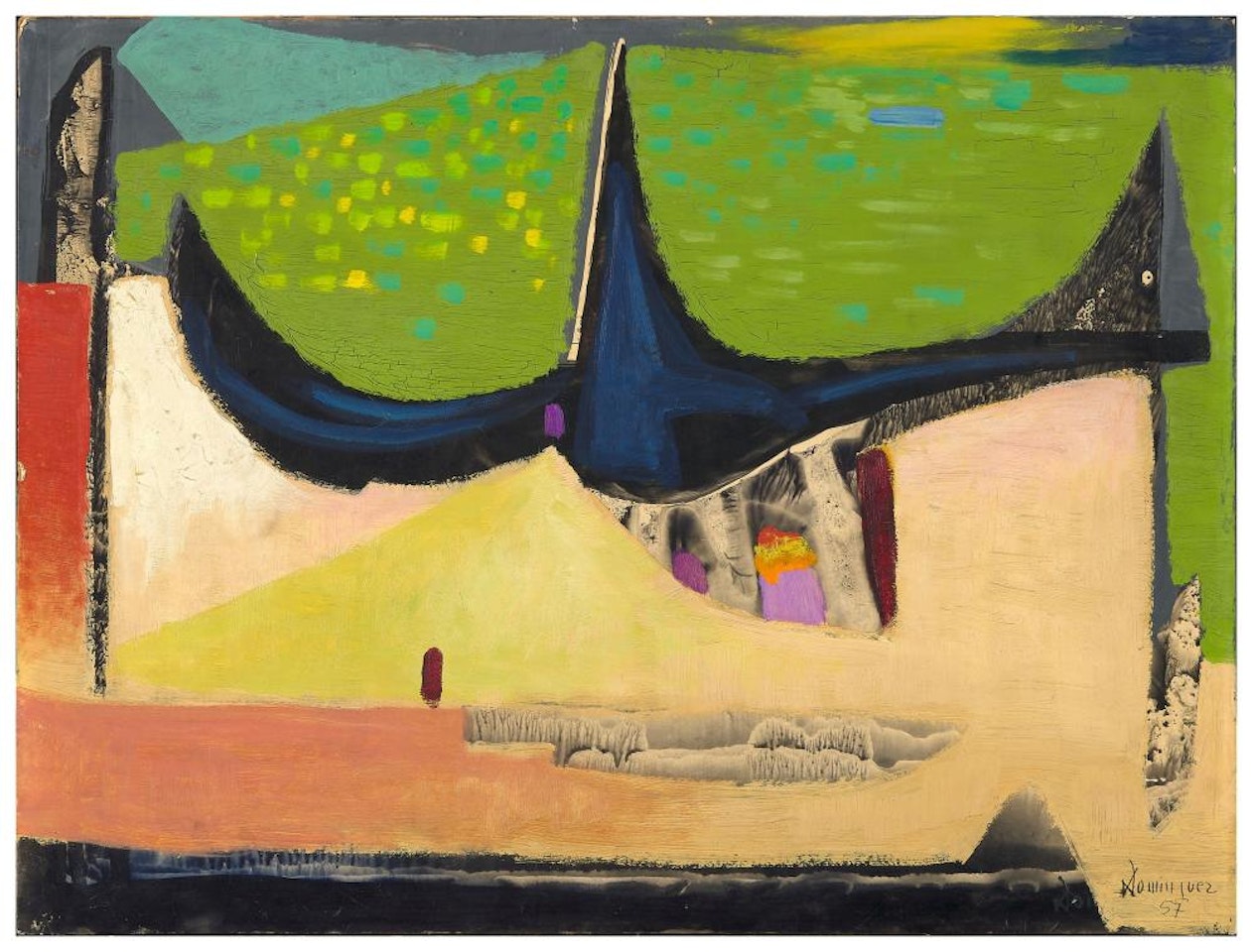 L"Éclosion / L"Oiseau bleu by Oscar Dominguez