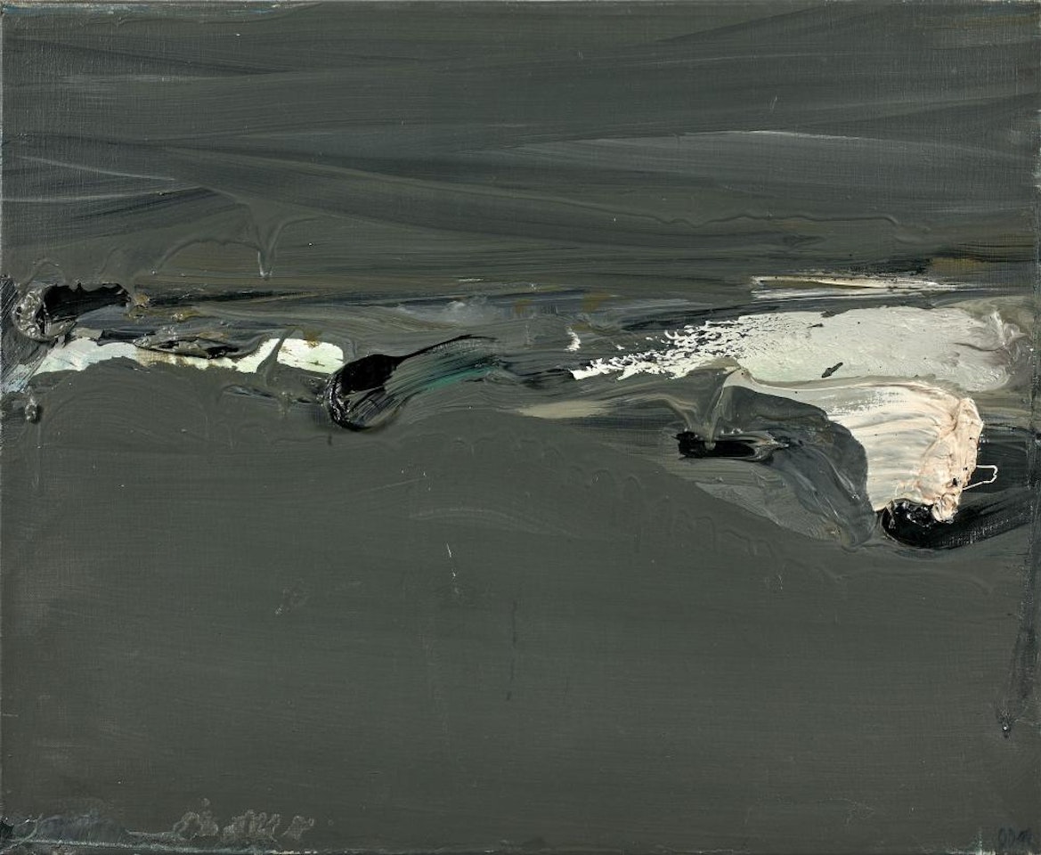 Montagne noire et neige au-dessus de Erdal by Olivier Debre