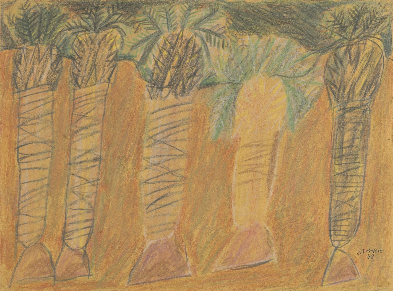 Cinq palmiers by Jean Dubuffet