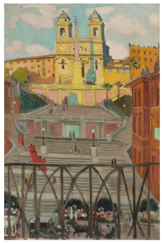 "THE SPANISH STEPS AND TRINITÀ DEI MONTI, IN THE EVENING" by Maurice Denis