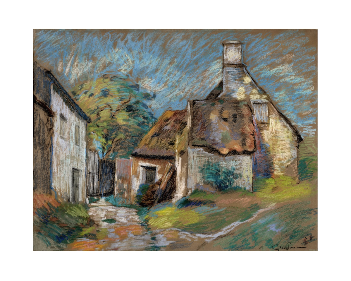 "THATCHED COTTAGES" by Armand Guillaumin