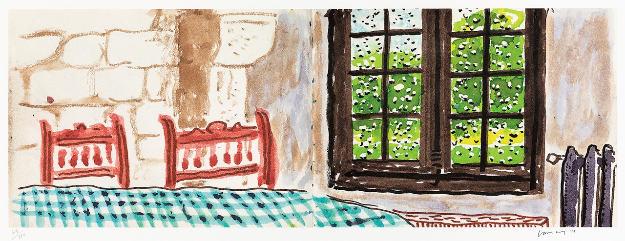 220 for 2020. Art Edition No. 201–300 ‘Two Chairs and Rain on Window’ by David Hockney