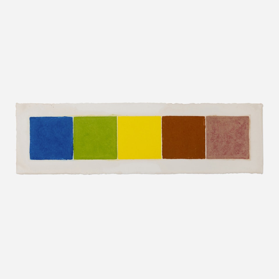 Blue/Green/Yellow/Orange/Red (Colored Paper Image XXII) by Ellsworth Kelly
