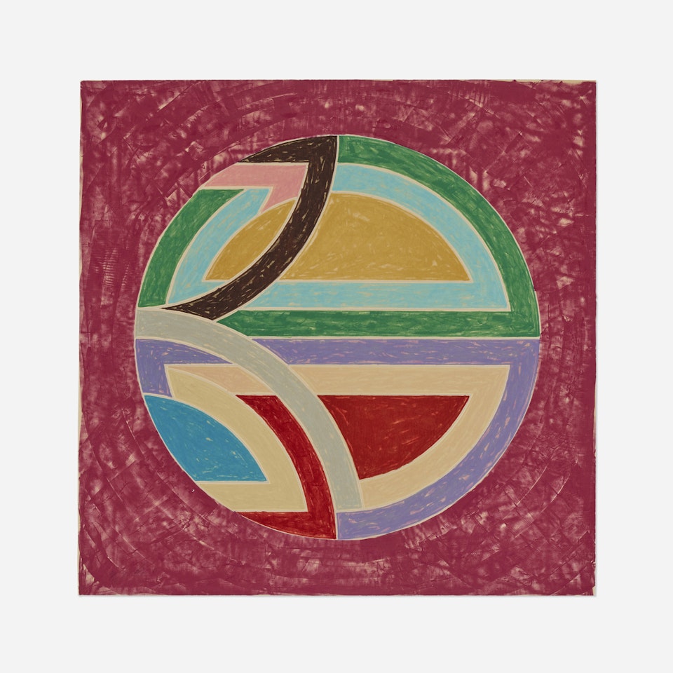 Sinjerli Variation Squared with Colored Ground I by Frank Stella