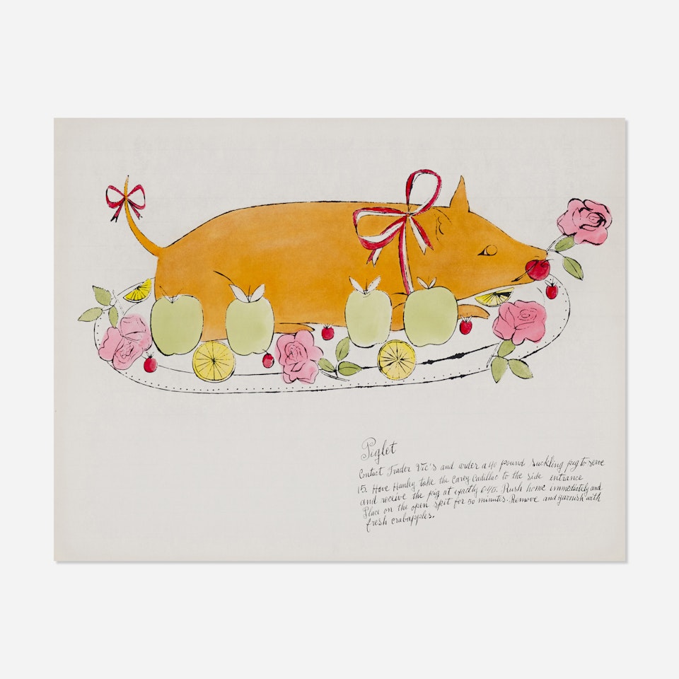 Piglet (from the Wild Raspberries portfolio) by Andy Warhol