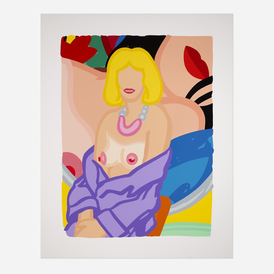 Claire Sitting with Robe Half Off (Vivienne) (from Portfolio 90) by Tom Wesselmann