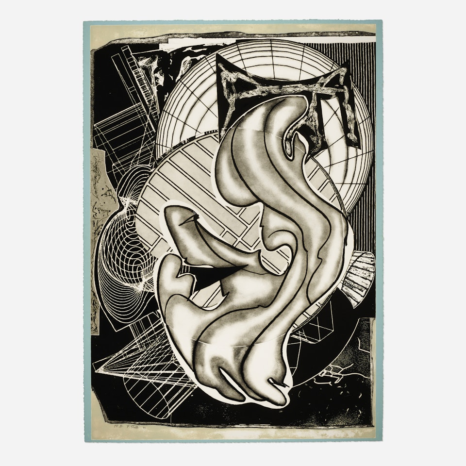 Stubb and Flask Kill a Right Whale (from the Moby Dick Engravings portfolio) by Frank Stella