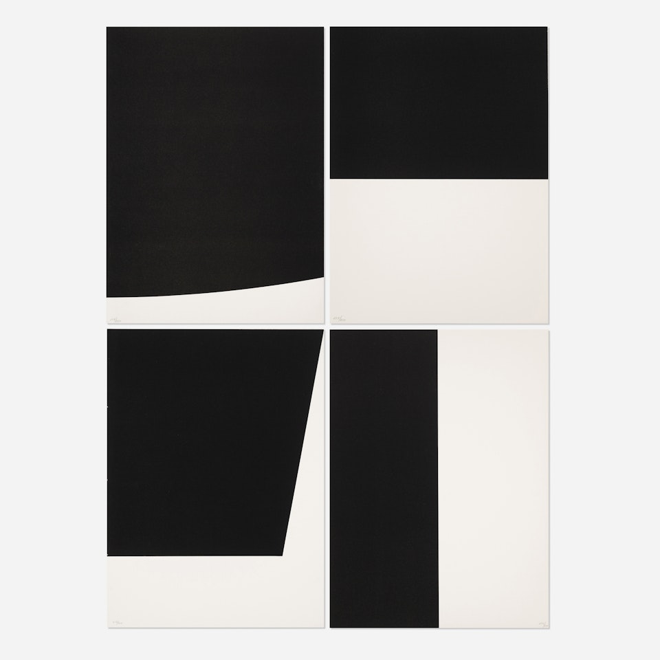 Un coup de dés jamais n'abolira le hasard (by Stéphane Mallarmé) (four works) by Ellsworth Kelly