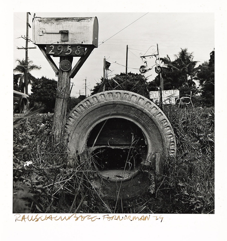 Study of a Mailbox and Tire by Robert Rauschenberg