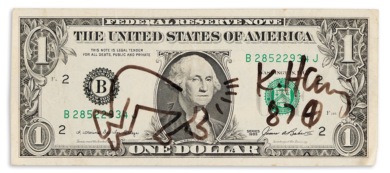 Untitled (Radiant George Washington) by Keith Haring