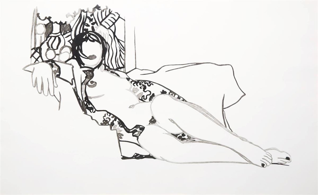 Monica Nude with Matisse by Tom Wesselmann