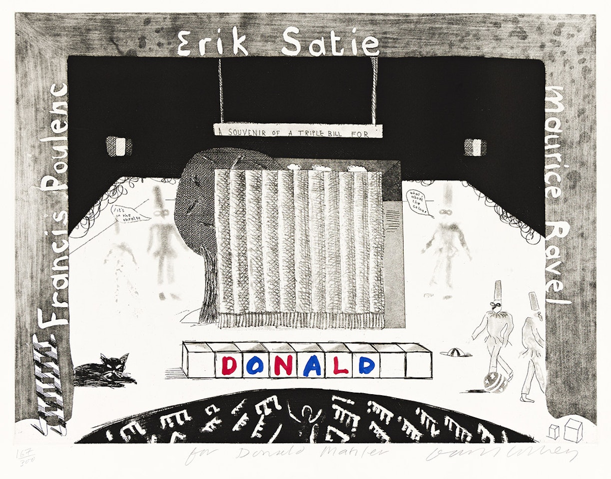 A Souvenir of a Triple Bill for Donald Mahler by David Hockney
