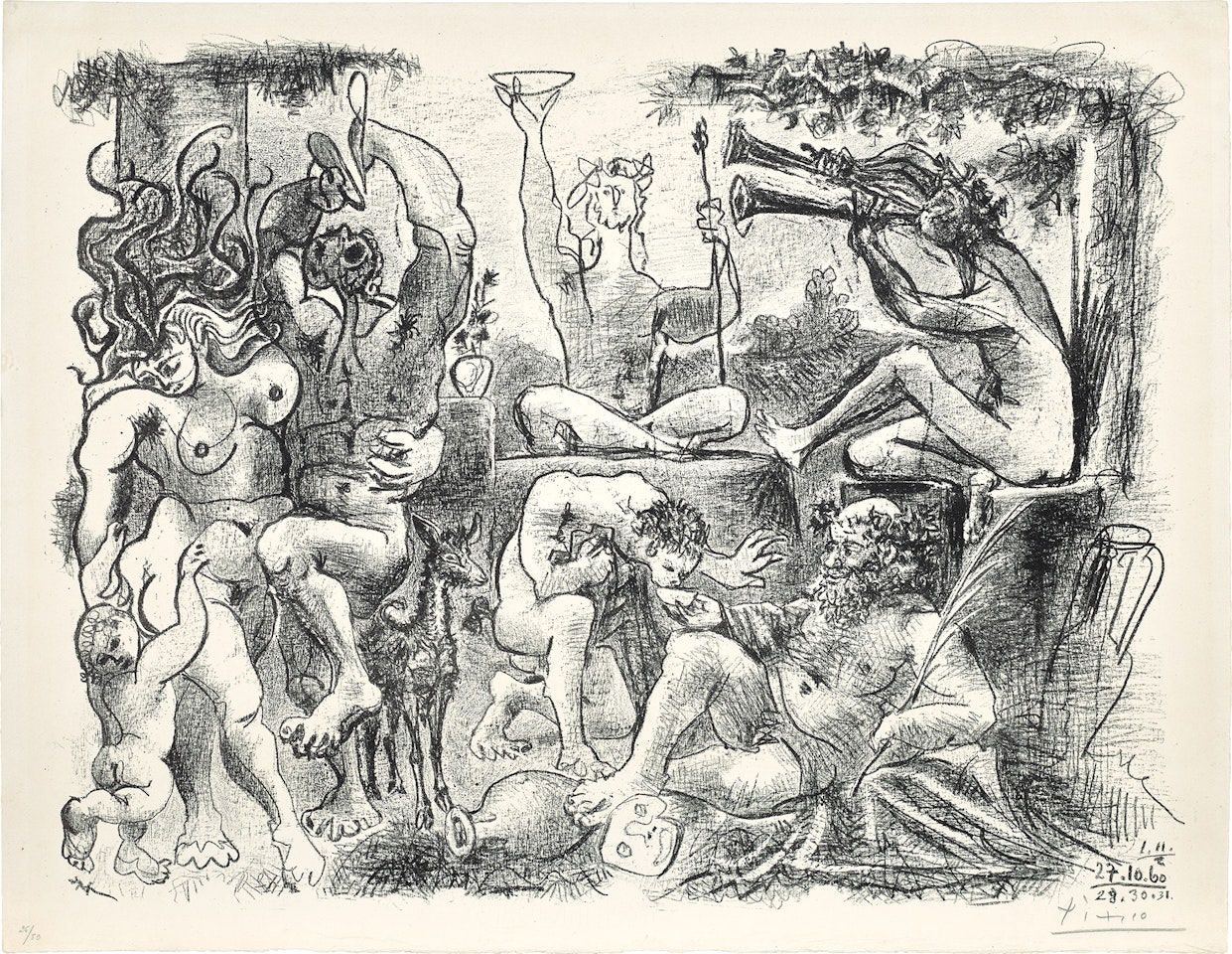 Hommage à Bacchus (Homage to Bacchus) (Bl. 1006, M. 336. R. 775) by Pablo Picasso